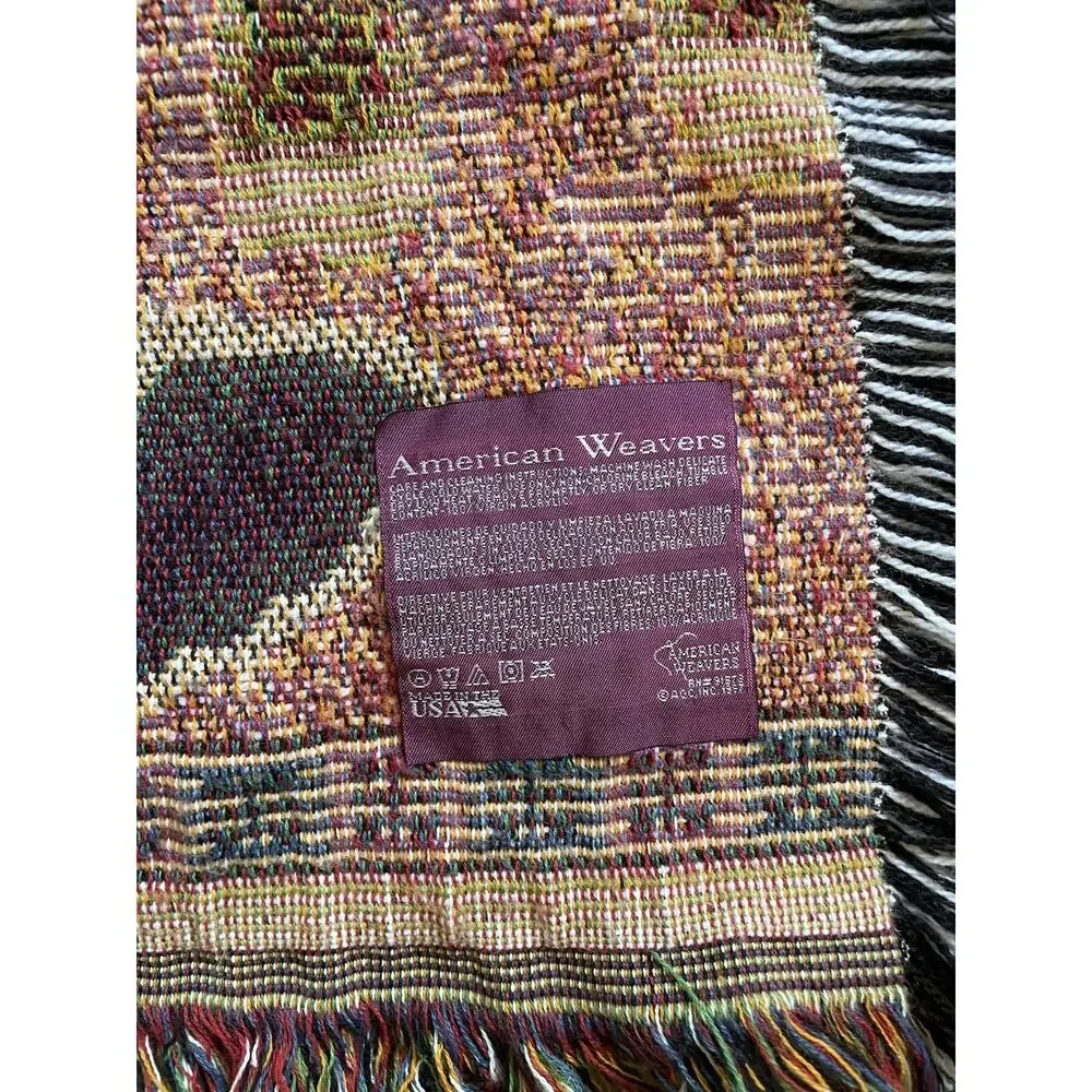 Vintage Christmas Nativity Tapestry Throw Blanket Christian Decor Religious
